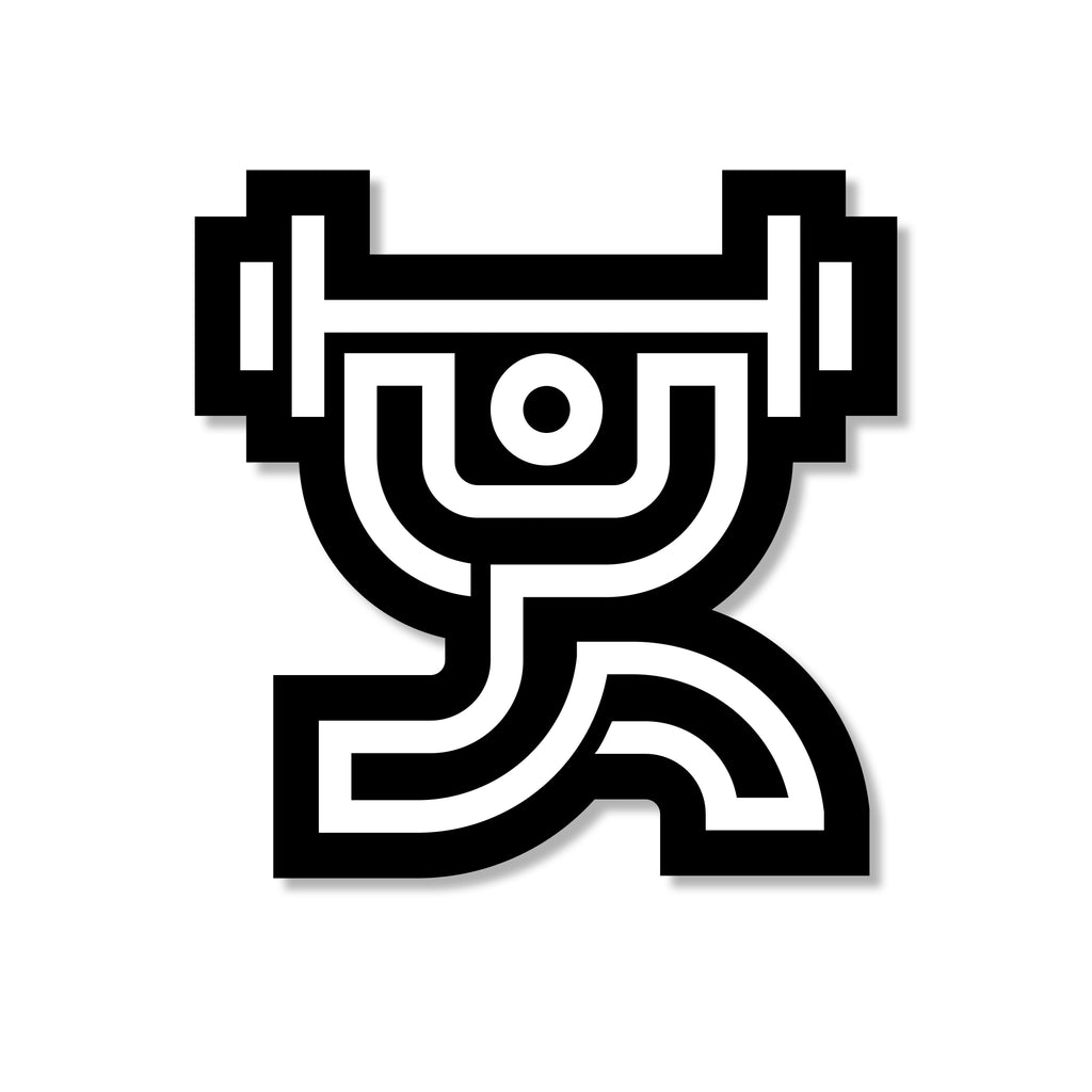Sports Icon Die Cut Sticker 3" – Weightlifting