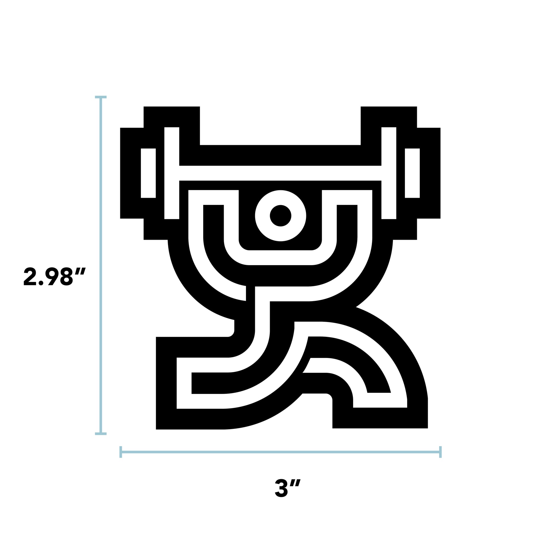 Sports Icon Die Cut Sticker 3" – Weightlifting