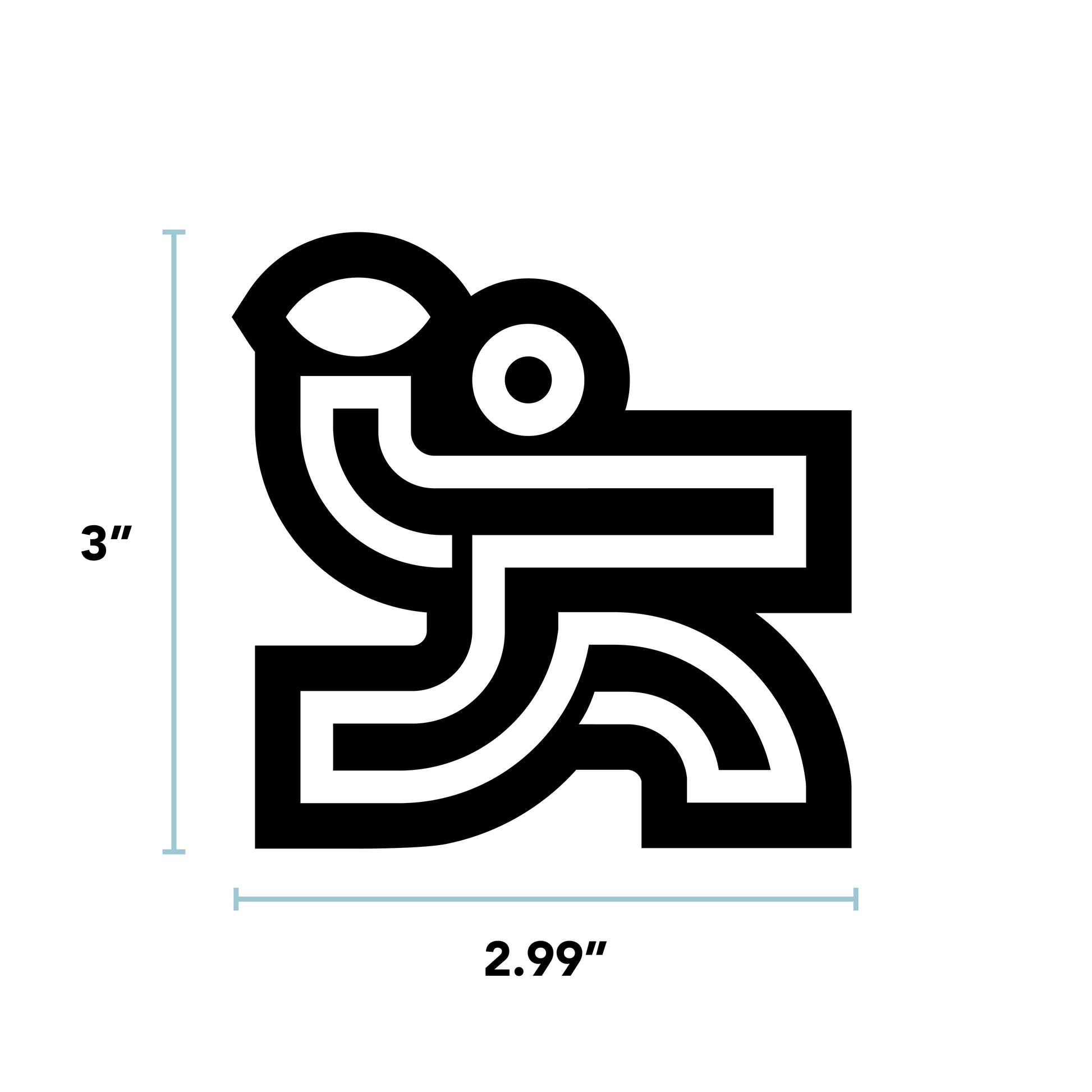 Sports Icon Die Cut Sticker 3" – FootBall