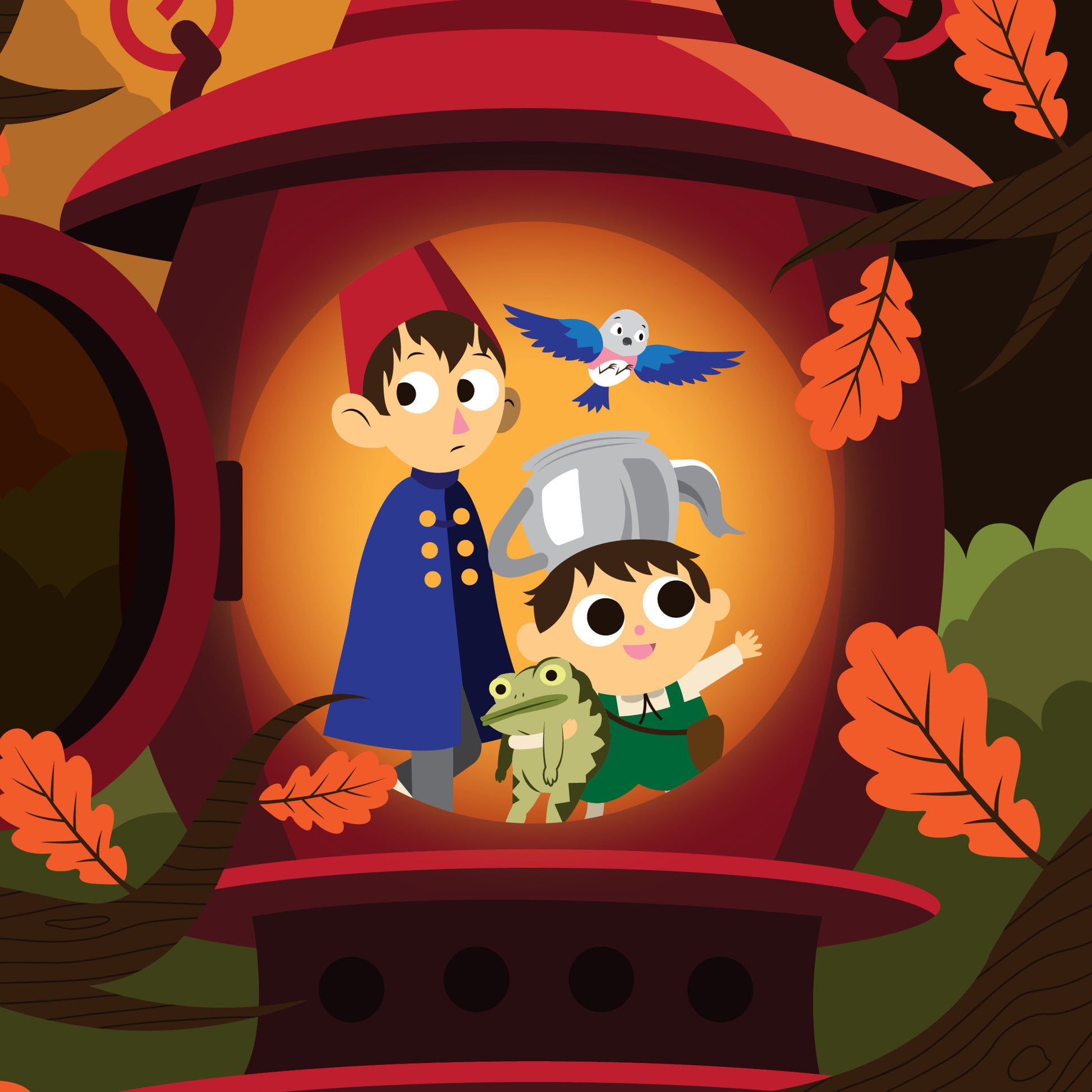Over the Garden Day Time Lantern 11 x 17" Print