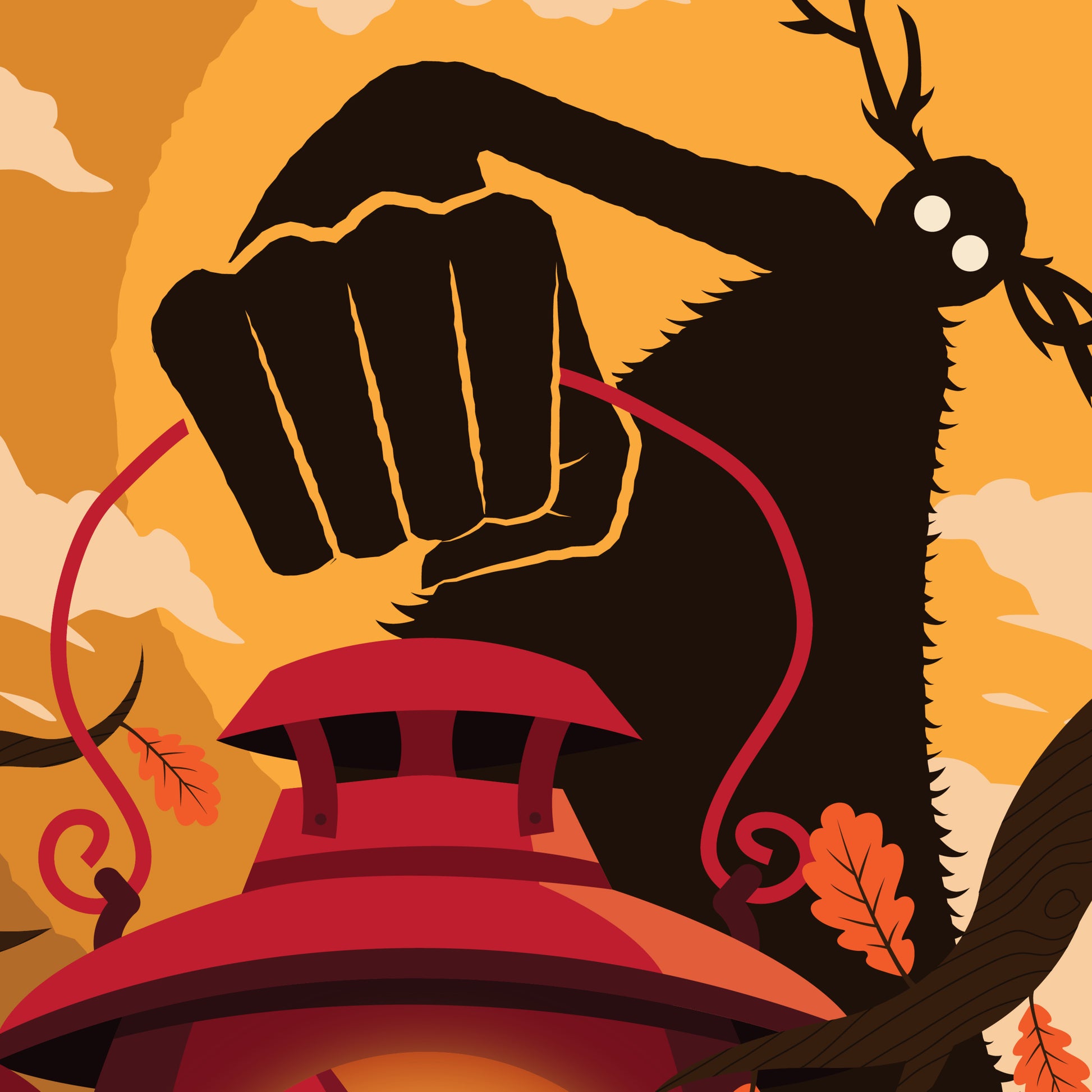 Over the Garden Day Time Lantern 11 x 17" Print