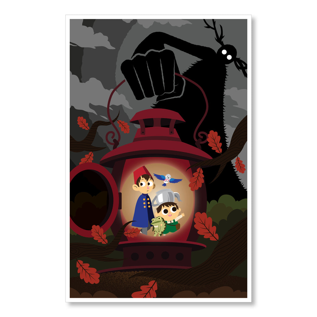 Over the Garden Night Time Lantern 11 x 17" Print
