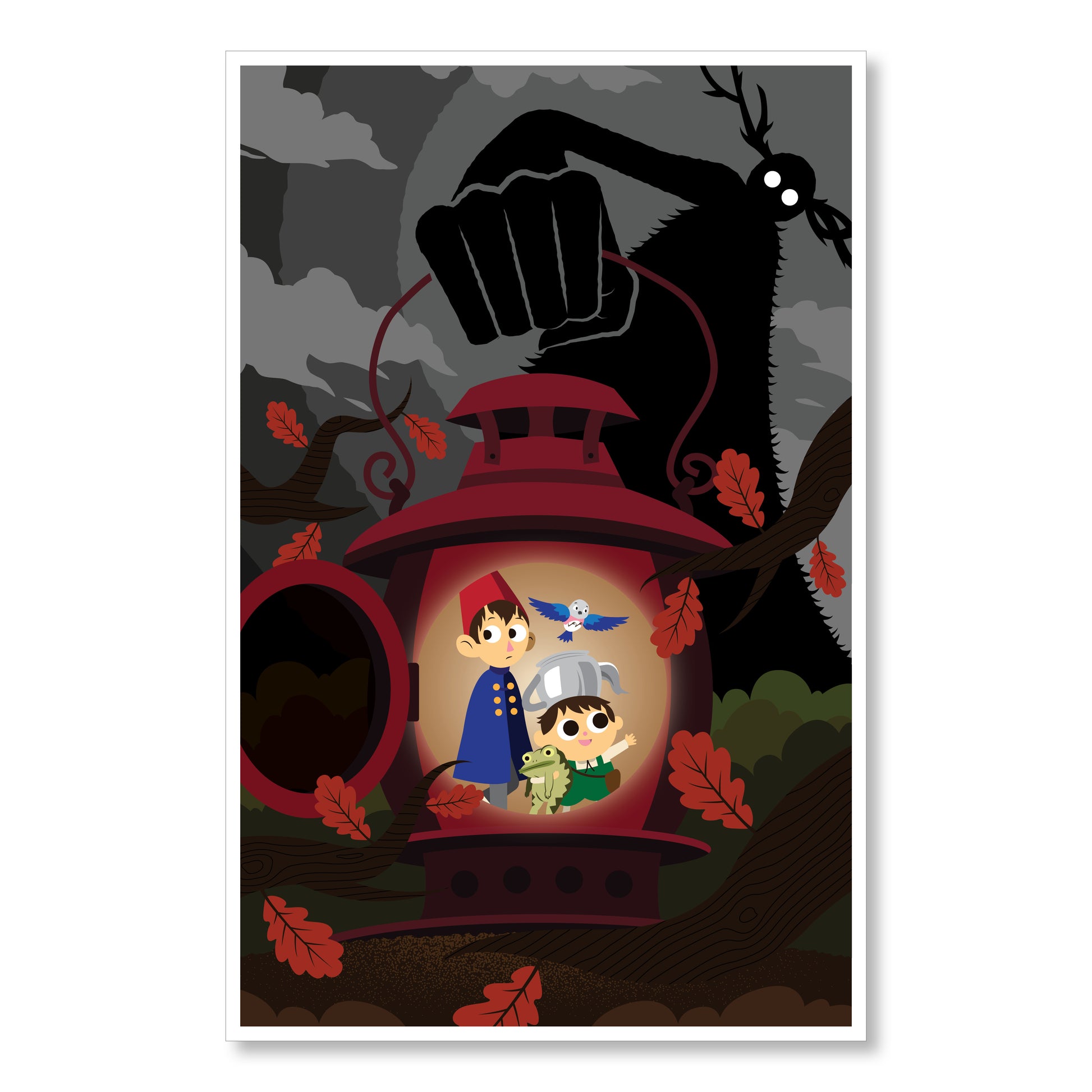 Over the Garden Night Time Lantern 11 x 17" Print