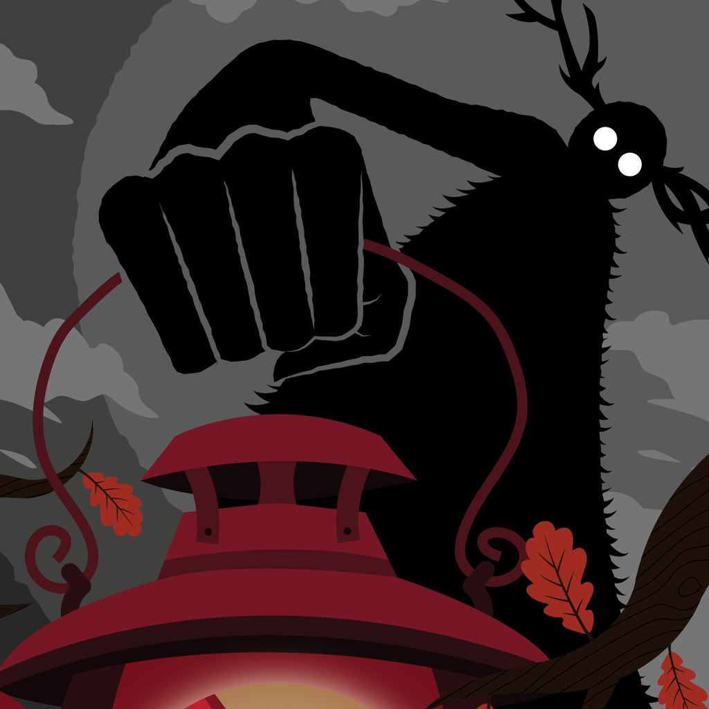 Over the Garden Night Time Lantern 11 x 17" Print