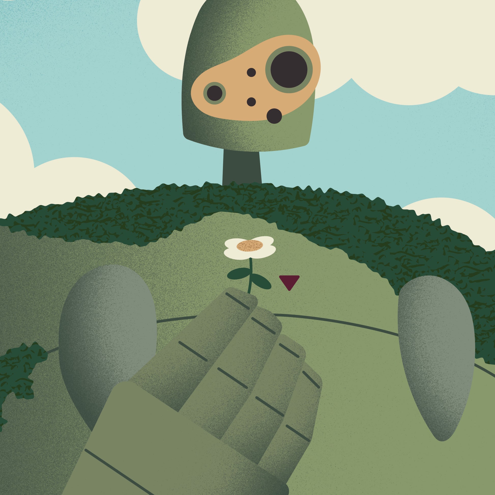 Sky Castle Robot 11 x 17" Print